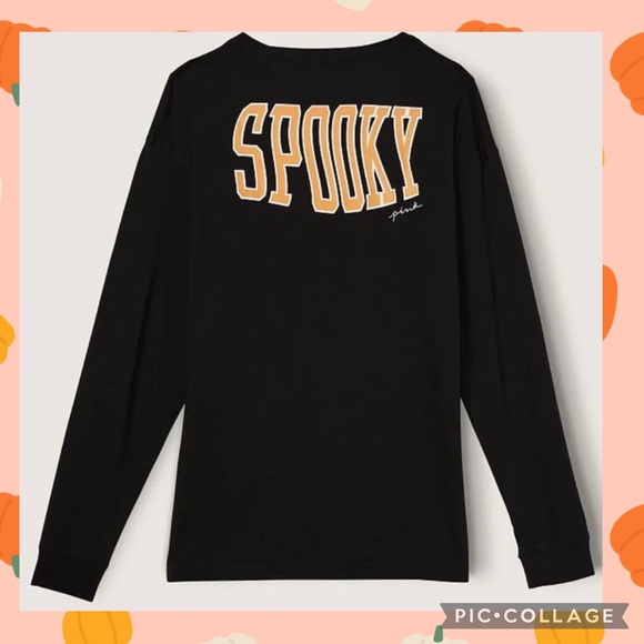 Victoria's Secret PINK Long Sleeve Campus
Tee VS LARGE XL HALLOWEEN SPOOKY HTF - Picture 2 of 4